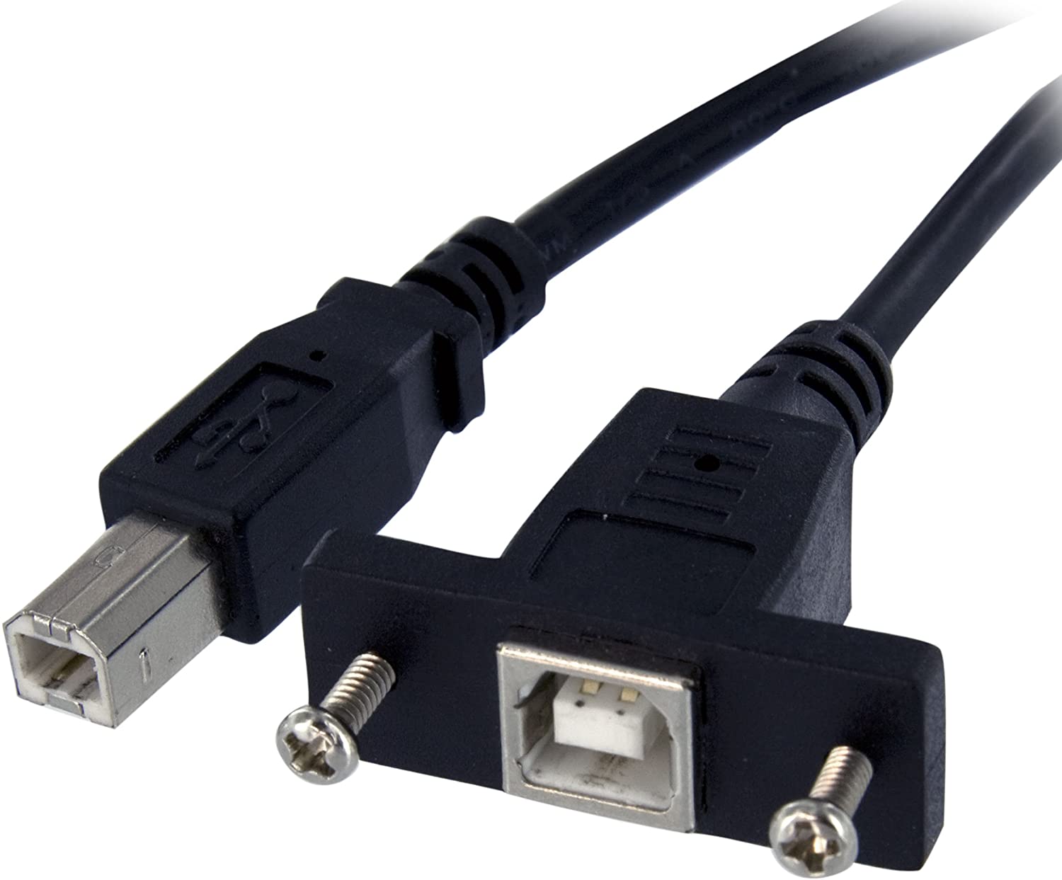StarTech.com USBPNLBFBM1 1 ft Panel Mount USB Cable B to B, F/M, USB Cable, USB Type B (F) to USB Type B (M), USB 2.0