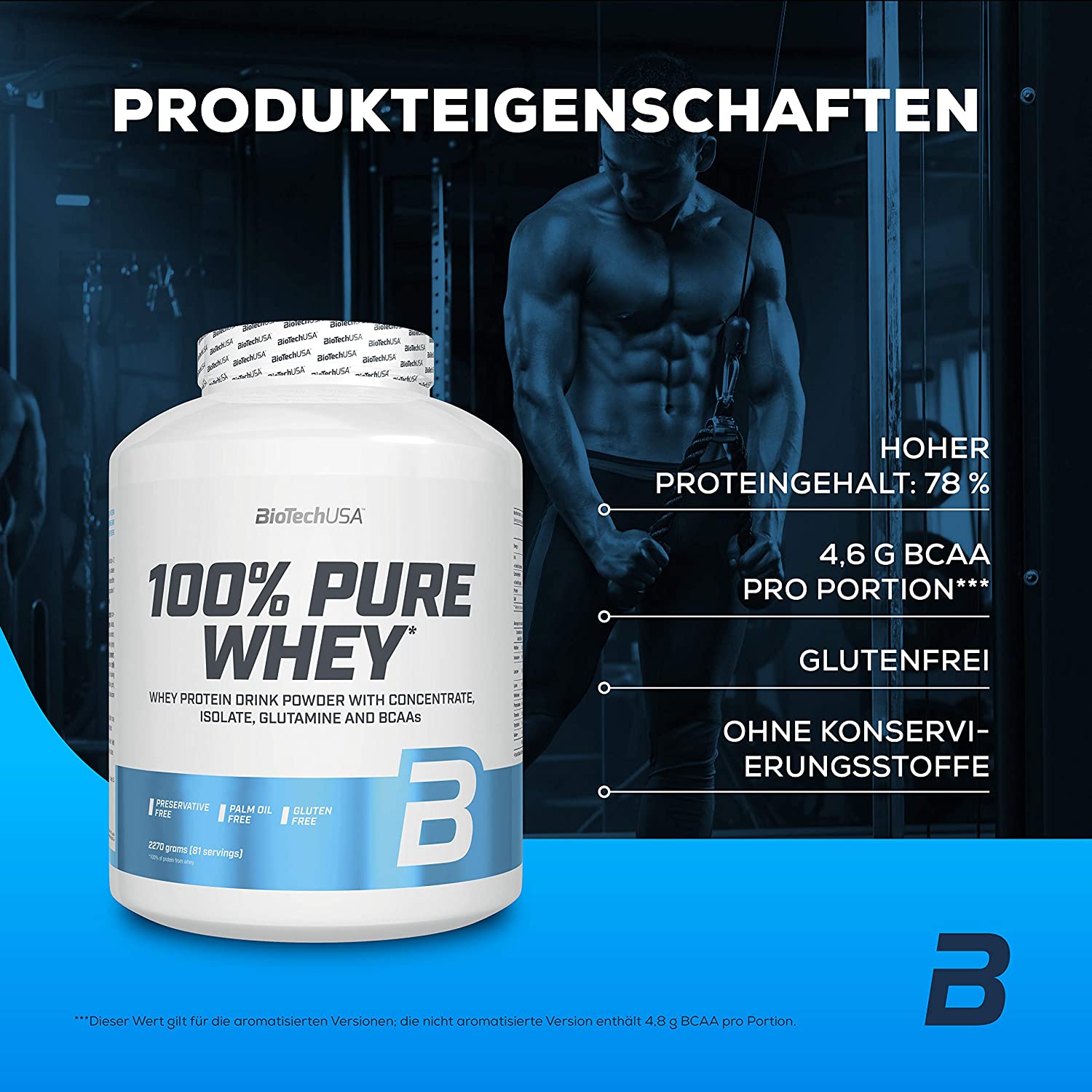 BioTechUSA 100% Pure Whey, 2.27 kg - Image 2