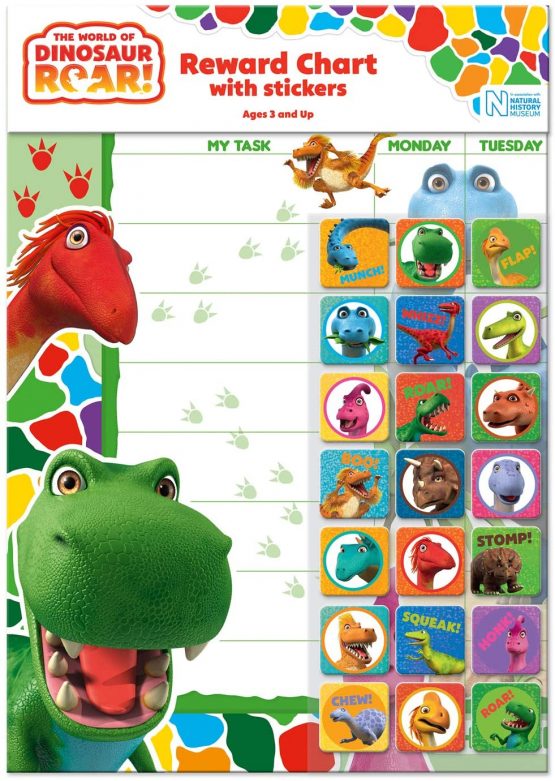 Paper Projects 01.70.30.017 Natural History Museum The World of Dinosaur Roar Reward Chart and Stickers - Image 2