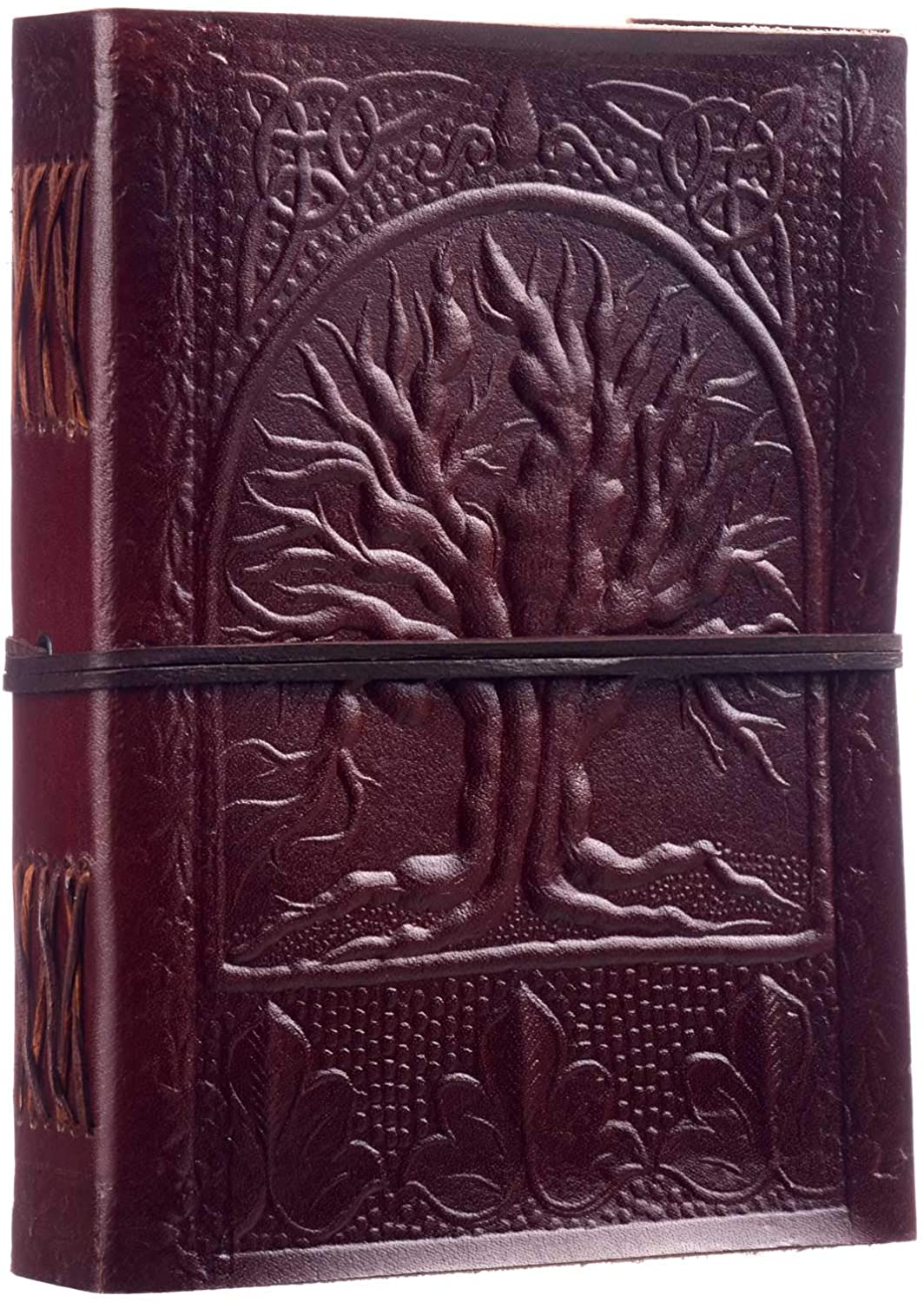 Paper High Fair Trade Tree Of Life Design Genuine Leather Journal Writing Notebook, 13.5 x 18.5 cm, Handmade & Eco Friendly - Image 2