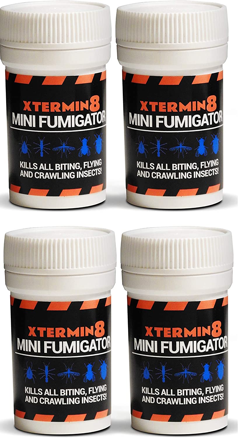 4 x Permethrin Smoke Generators - Xtermin8ProB Cat dog Flea Bomb indoor house home fumigation carpet fleas killer