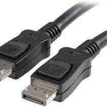 StarTech 30 ft DisplayPort Cable with Latches - 2560 × 1600 - DPCP & HDCP - Male to Male DP Video Monitor Cable (DISPLPORT30L)