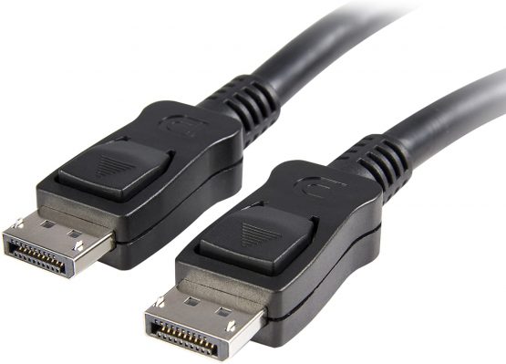 StarTech 30 ft DisplayPort Cable with Latches - 2560 × 1600 - DPCP & HDCP - Male to Male DP Video Monitor Cable (DISPLPORT30L)