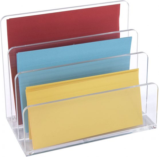 OSCO TS-120394 Acrylic Letter Holder, 145 mm x 175 mm x 96 mm, Clear - Image 3