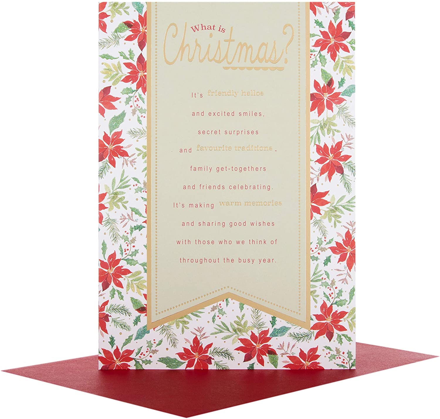 Hallmark 25491286 Medium Christmas Card "Favourite Traditions"