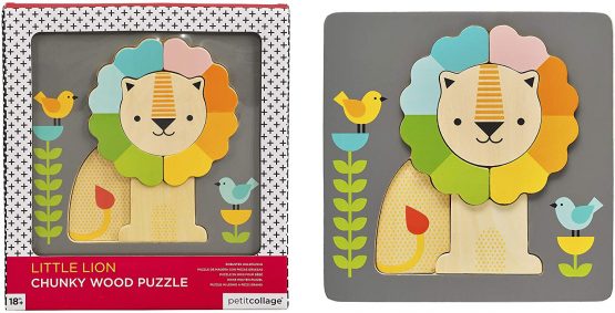 Petit Collage Little Lion Chunky Wood Puzzle PTC317 - Image 3