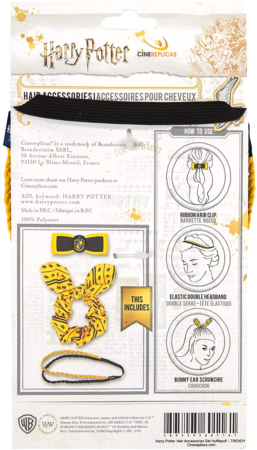 Harry Potter - Hair Accessories Trendy (Bunny Ear, Clip, Double Headband) - Hufflepuff, Colour - Image 2