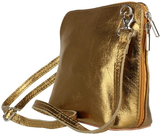 Girly HandBags Metallic Genuine Leather Cross Body Shoulder Bag - Image 2