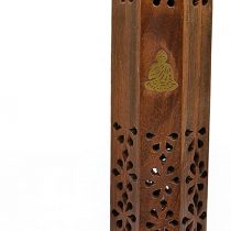 Newquay-Bonsai Sheesham Wood Tower Burner-Thai Buddha Incense Stick Holder, Mixed, Height 31cm Base 7.5 x 7.5cm