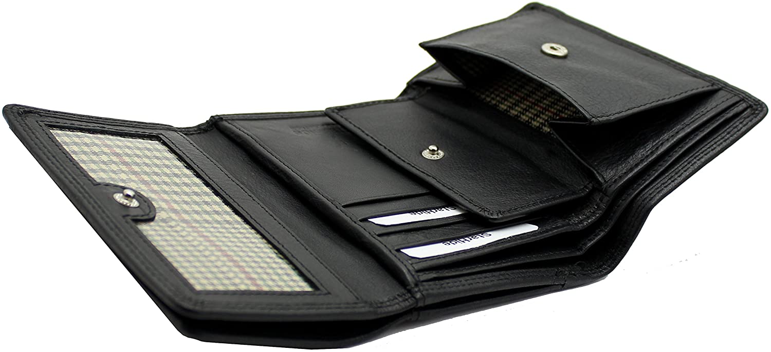 STARHIDE Women's RFID Small Leather Purse, Genuine Soft Leather Wallet with Coin & Key Pocket for Ladies Credit Card Holder - Image 4