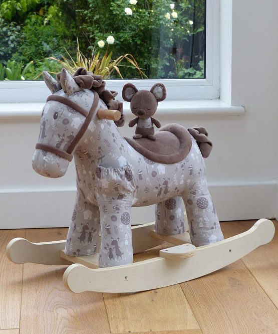 Little Bird Told Me - Biscuit & Skip - Infant Rocking Horse, Grey - Image 2
