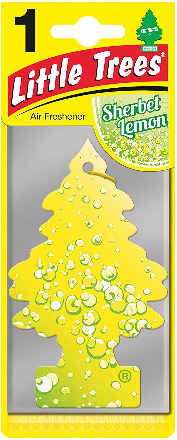 Little Trees Air Freshener Tree MTR0073 Sherbet Lemon Fragrance For Car Home Boat Caravan - Single Pack