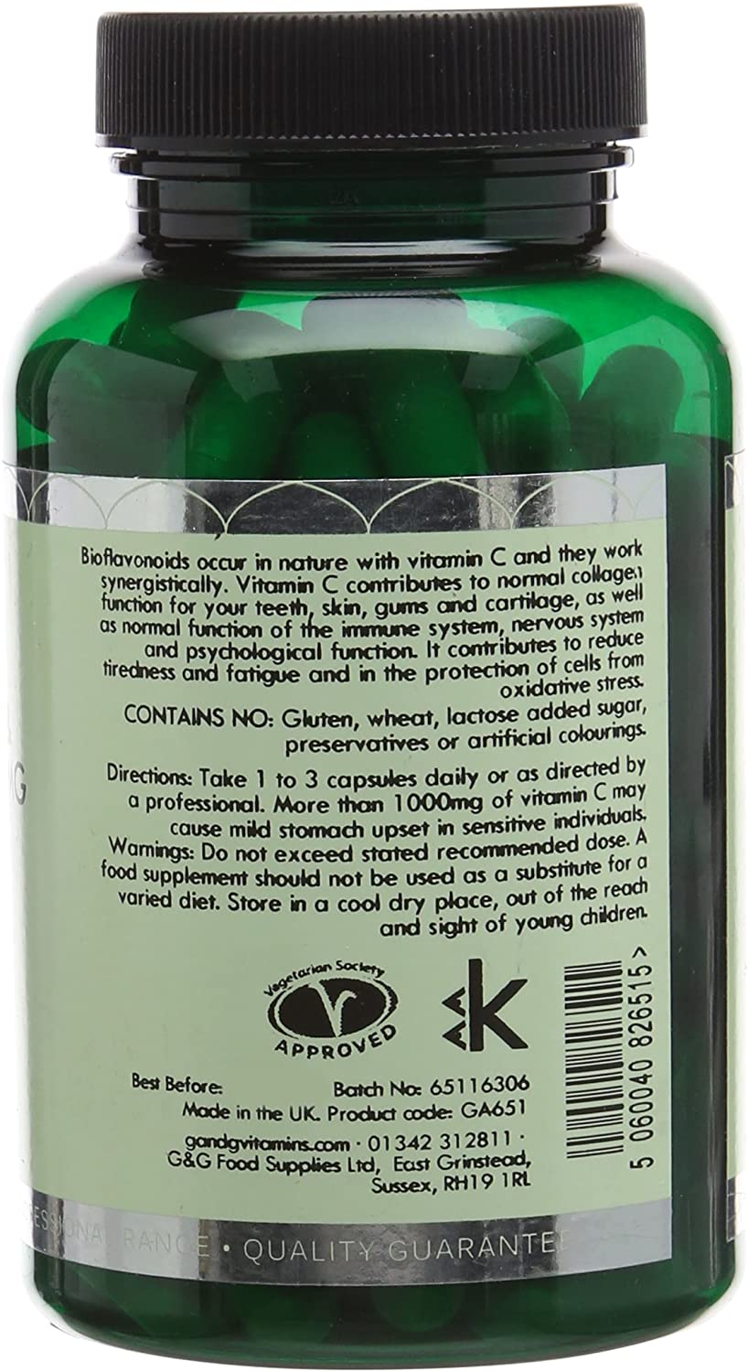 Vitamin C & Bioflavonoids Capsules, 120 count (Pack of 1) - Image 2