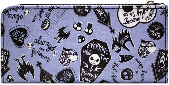 Nightmare Before Christmas Jack and Sally Forever Coin and Card Clutch Purse Purple - Image 4