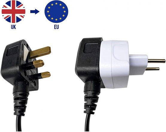 Xoltz UK to European Plug Adapter - 1 Pack Travel Socket Converter Adaptor to EU Euro Europe Countries Including Germany, France, Italy, Portugal, Spain, Turkey Including Brazil, Type C E F - Image 2