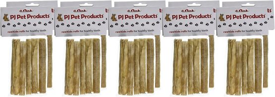 PJ Pet Products Rawhide Pressed Rolls 125 x 15 mm (10 packs x 5 rolls,Total 50 pieces) - Image 4