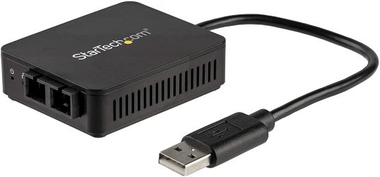 StarTech USB to Fiber Optic Converter - 100Mbps - USB 2.0 to Fiber Network Adapter - 100Base-FX SC Female Duplex Multimode Fiber/MMF Compatible - 2Km - Compact USB to Fiber LAN (US100A20FXSC)