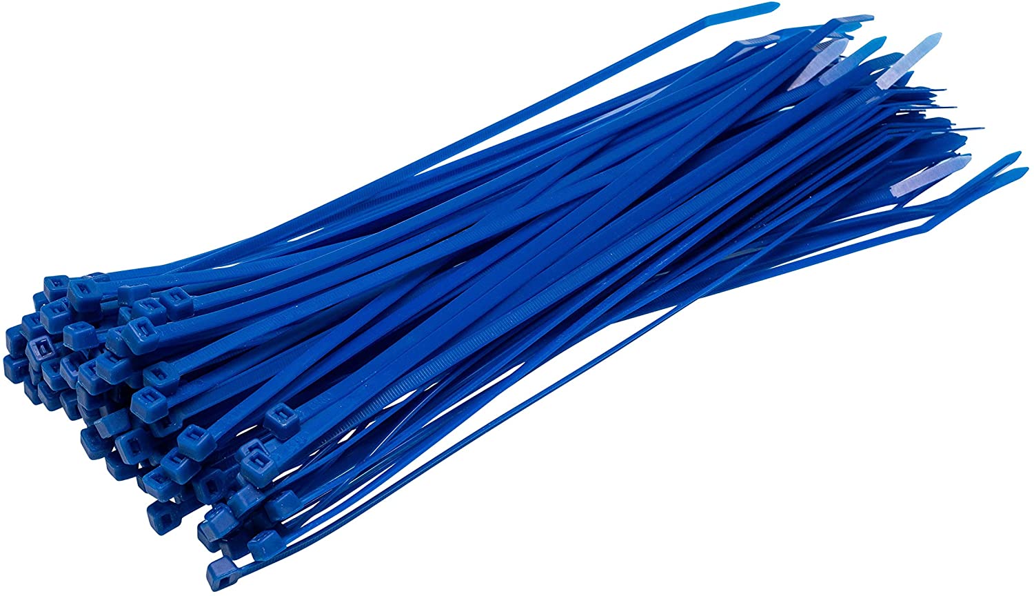 Gocableties 100 Pack of Fluorescent Neon Blue Cable Ties, 300mm x 4.8mm