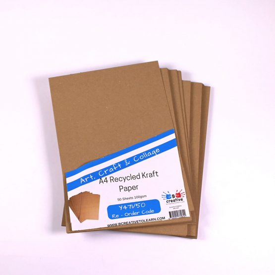 A4 Recycled Kraft Paper 100gsm 50 Sheets - Image 2