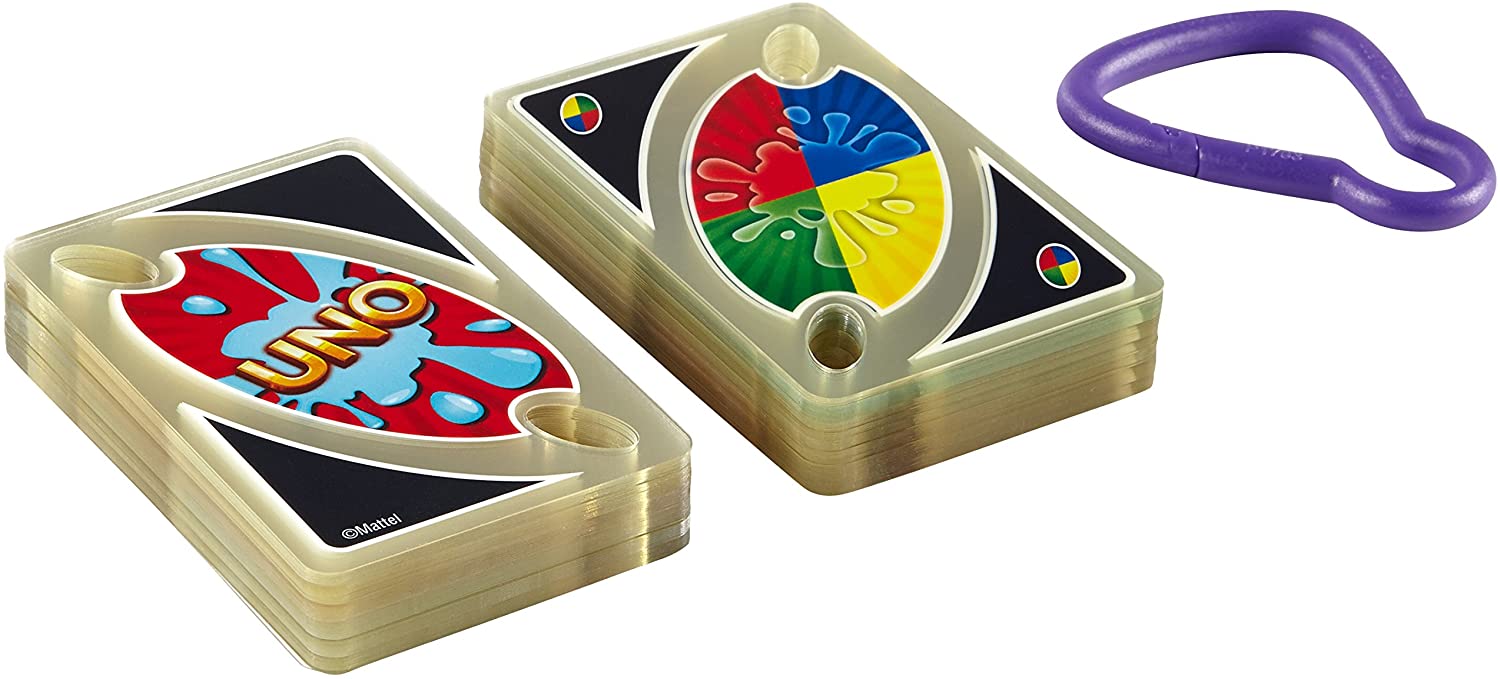 UNO Splash Card Game, 108 durable, waterproof plastic cards plus clip. Makes a Great Gift for Ages 7 and older - Image 4