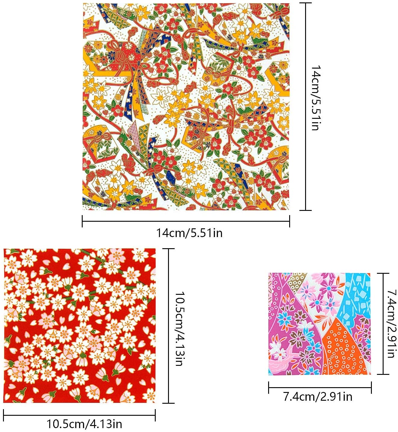 Origami Paper Set MOOKLIN ROAM 60 Sheets Origami Paper Square Pattern Paper, Square Single