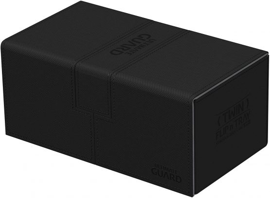 Ultimate Guard UGD010379 Twin Flip´n´Tray Deck Case 200+ Standard Size XenoSkin Card Box, Black - Image 2
