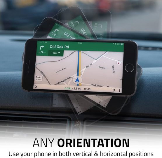 Best Car Phone Holder 100% Universal Magnetic Dashboard Mount Kit by wuteku | For All Vehicles, Phones & Tablets | iPhone X,8,7 Galaxy S8 S7 | 2 Discs & Plate Inc | Top Rated by Uber Drivers - Image 3