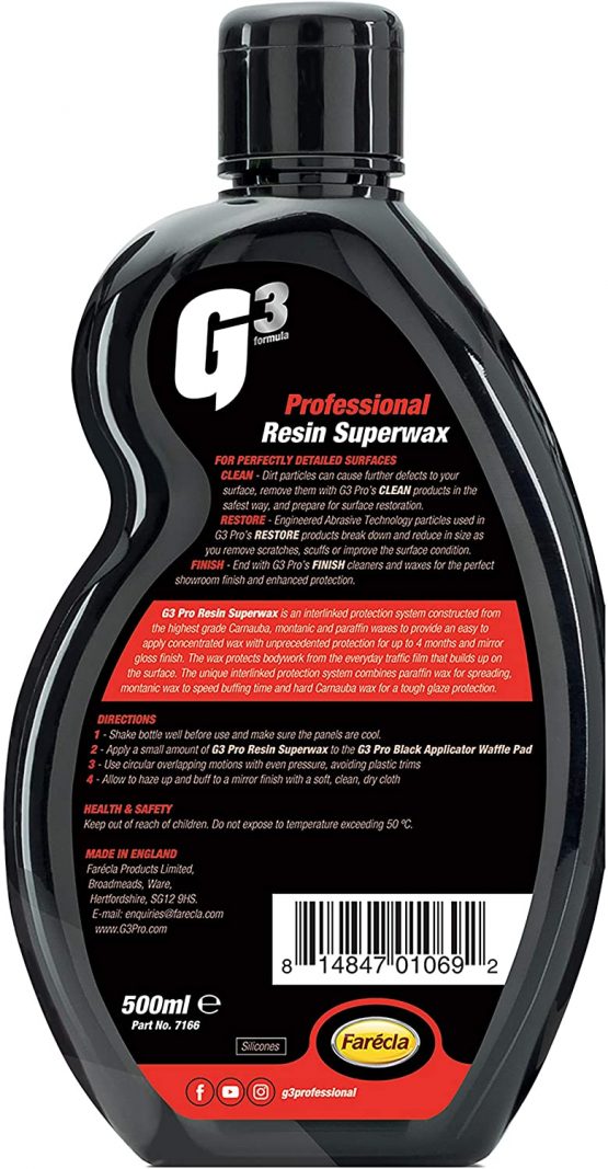 G3 Pro 7166 Resin Superwax, 500ml - Image 3