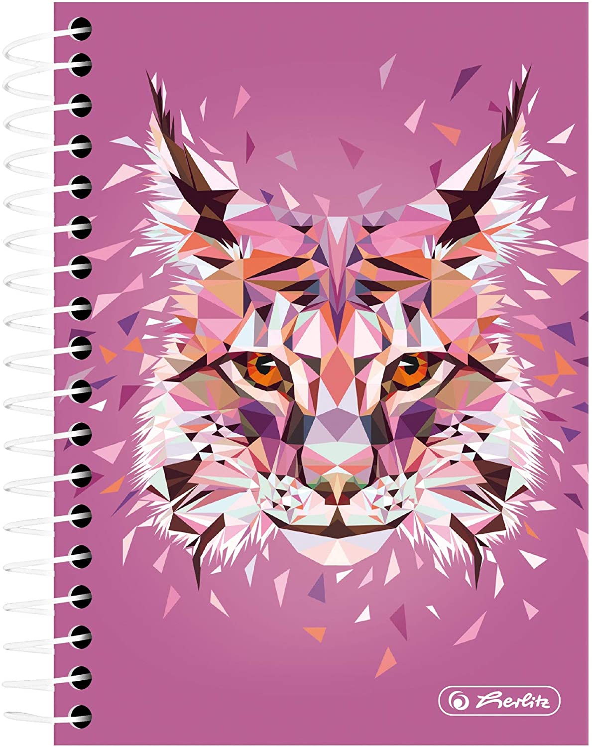 Herlitz 50027262 Flex Notebook with Removable Cover, A4, 2 x 40 Sheets, Design: Wild Animals Wolf, 1 Item Notizbuch Lynx