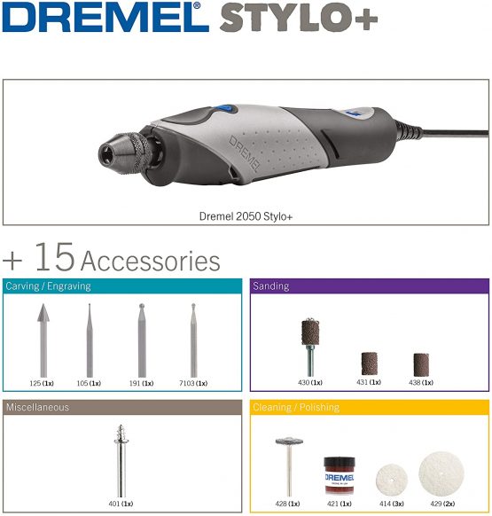 Dremel 2050 Stylo+ Electric Engraver, Versatile Craft Engraving Tool Kit with 15 Accessories and Multi Chuck - Image 3