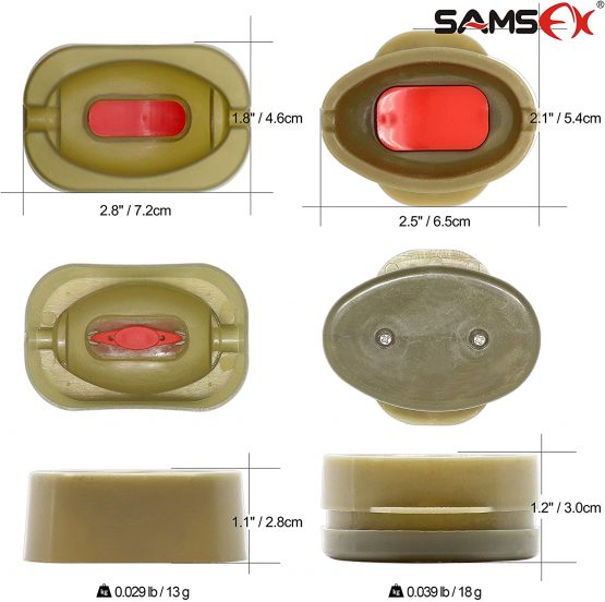 SAMSFX Carp Fishing Inline Flat Method Feeder with Quick Release Mould - Image 2
