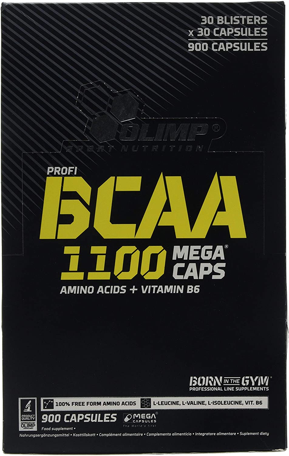 Olimp Labs BCAA Capsules in Blister Box, 1100 mg, Pack of 900 Mega Capsules,24753