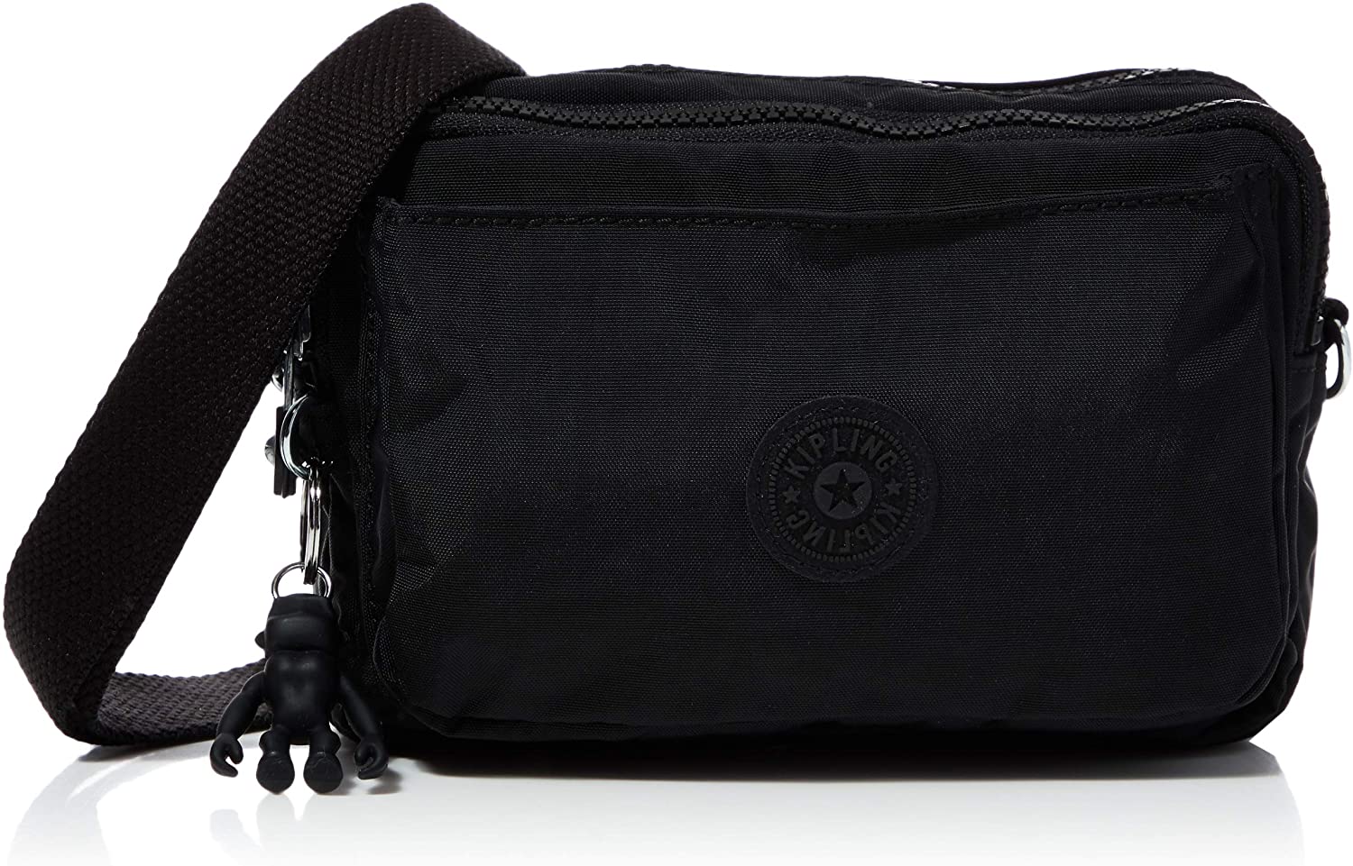 Kipling ABANU Multi Small Crossbody Convertible to waistbag, Black Noir (Black), Black / Black
