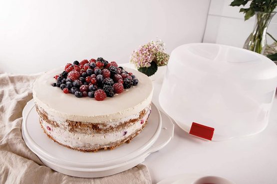 Drer Cake transport Bake & Go Cool-Box 38,5x19 cm in white, Stainless Steel, 38.5 x 19 x 15 cm - Image 3
