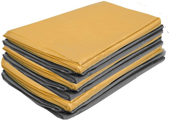 Brackit Premium Lightweight Disposable Gold & Silver Coloured Dust Sheets - 6-Pack 3.6m x 2.7m (12x9ft) - Polythene Dustproof Waterproof Sheets - Image 3