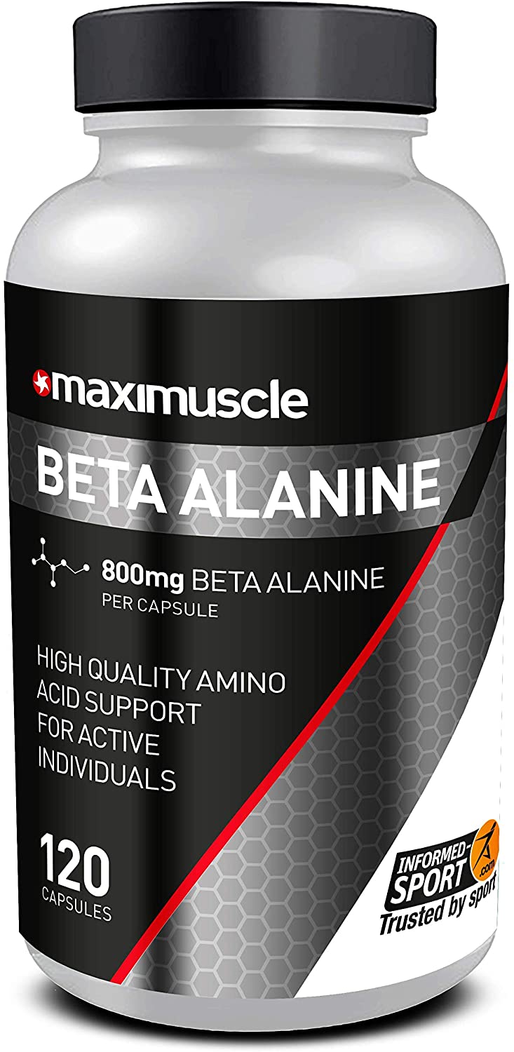 Maxi Nutrition Beta Alanine Capsules 120'S, Grey, 120 count (Pack of 1)