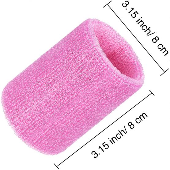 Bememo 12 Pack Sweatbands Sports Wristband Cotton Sweat Band for Men and Women, Good for Tennis, Basketball, Running, Gym, Working Out - Image 2