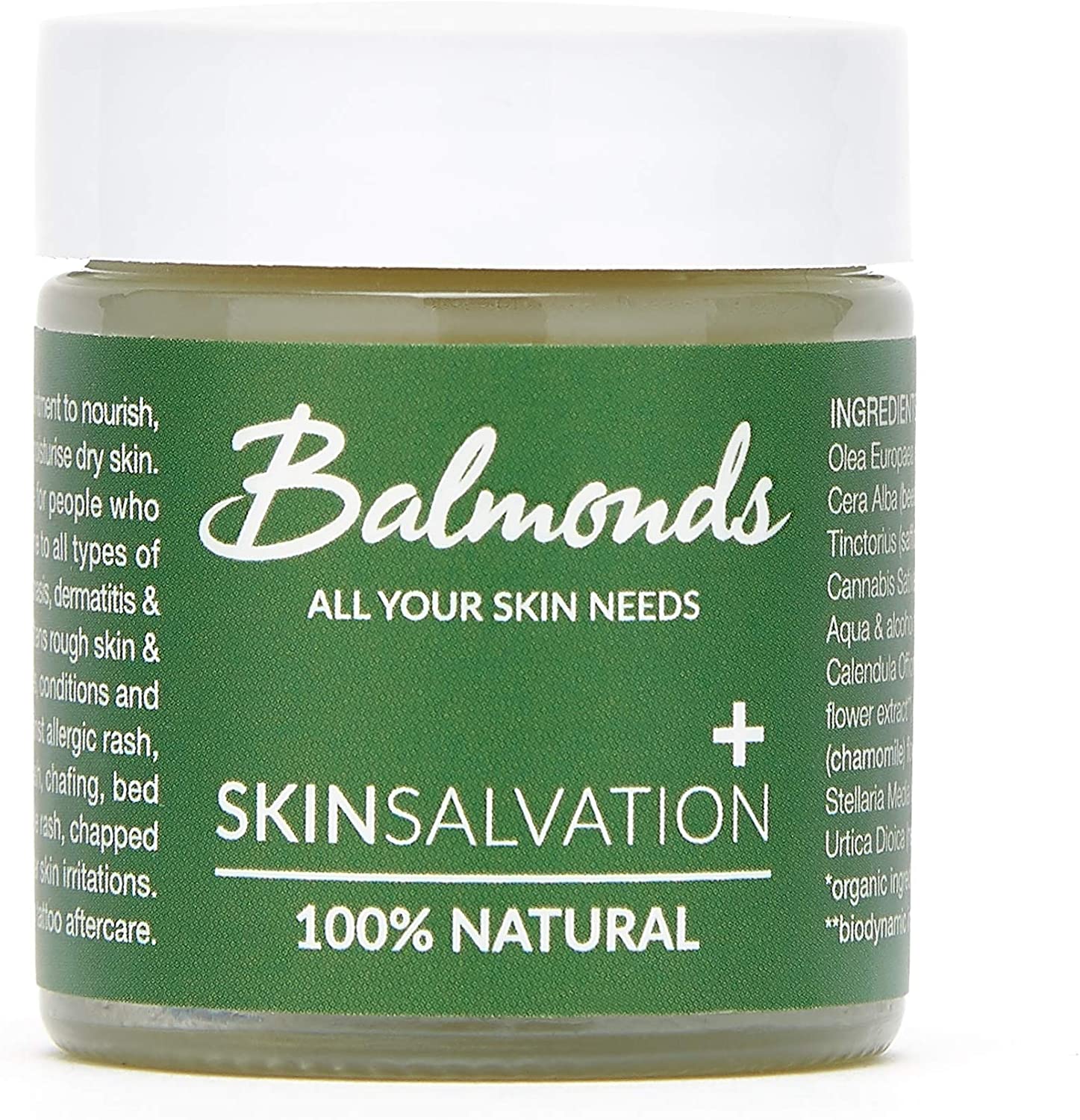 Balmonds Skin Salvation Moisturising Balm 30ml - Natural Eczema & Psoriasis Treatment Suitable for All Ages Handmade in UK