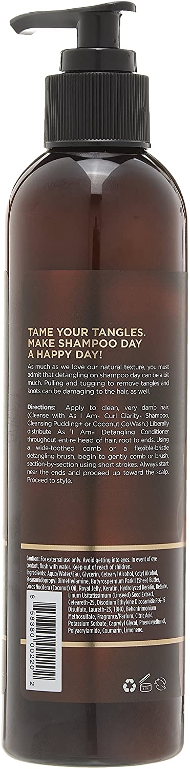 As I Am Detangling Conditioner Leave-In Tangle Releaser, 237 ml, Other, 237 ml (Pack of 1) - Image 2
