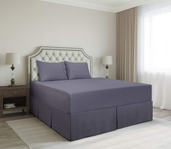 Utopia Bedding Base Valance Sheet - Soft Brushed Microfibre - Pleated - Fits Under the Mattress & Down to the Floor - Bed Skirt (Double, Grey) - Image 2