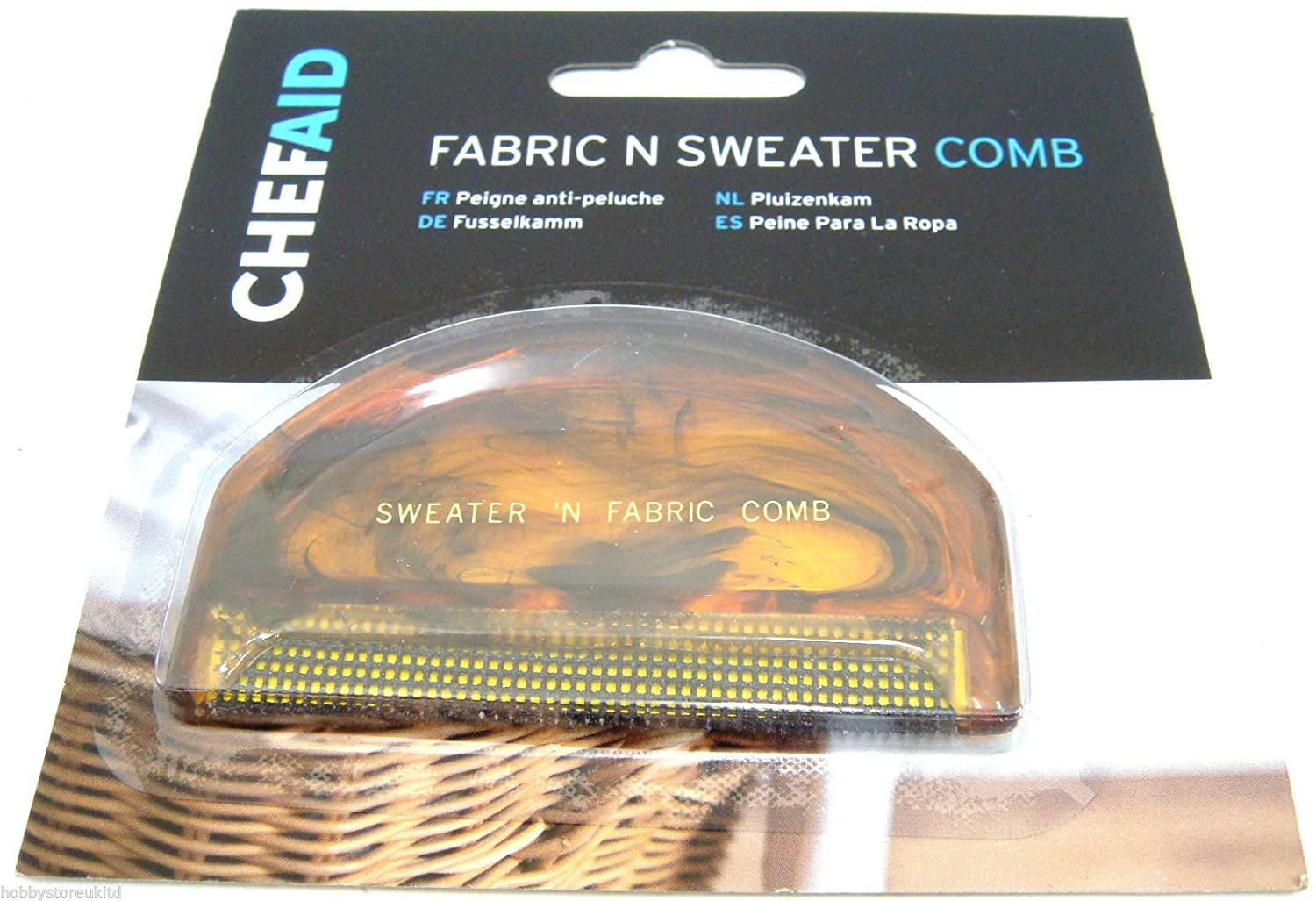 Chef Aid Fabric N Sweater Comb Fabric Comb Removes Fluff Hair Lint Dust Remover, brown,grey - Image 2