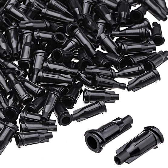 250 Pack Luer Lock Syringe Tip Caps Dispensing Needle Tip Cap (black) - Image 2