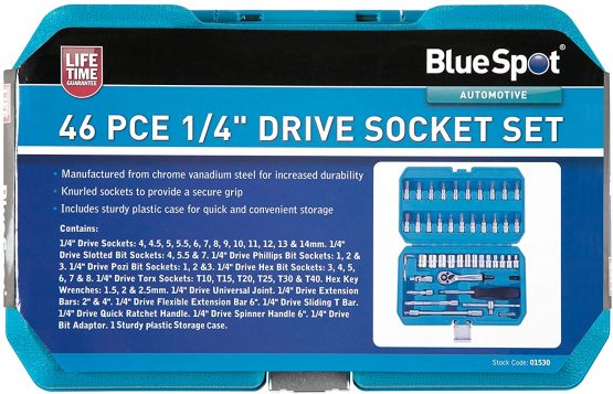 Blue Spot 01530 46 Piece Chrome Vanadium Socket Set - Image 2