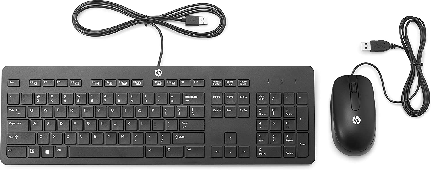 HP Slim USB Keyboard and Mouse (German layout), Black