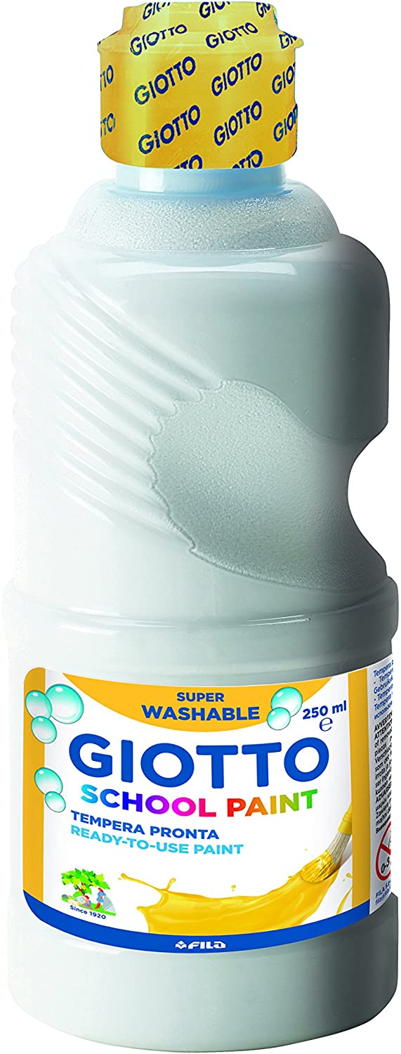 GIOTTO SCHOOL PAINT 250ML WHITE,530801, 250 ml (Pack of 1)