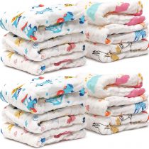 Chuckle - 12 Extra Soft 6 Layered Muslin Squares for Babies - 30x30cm.