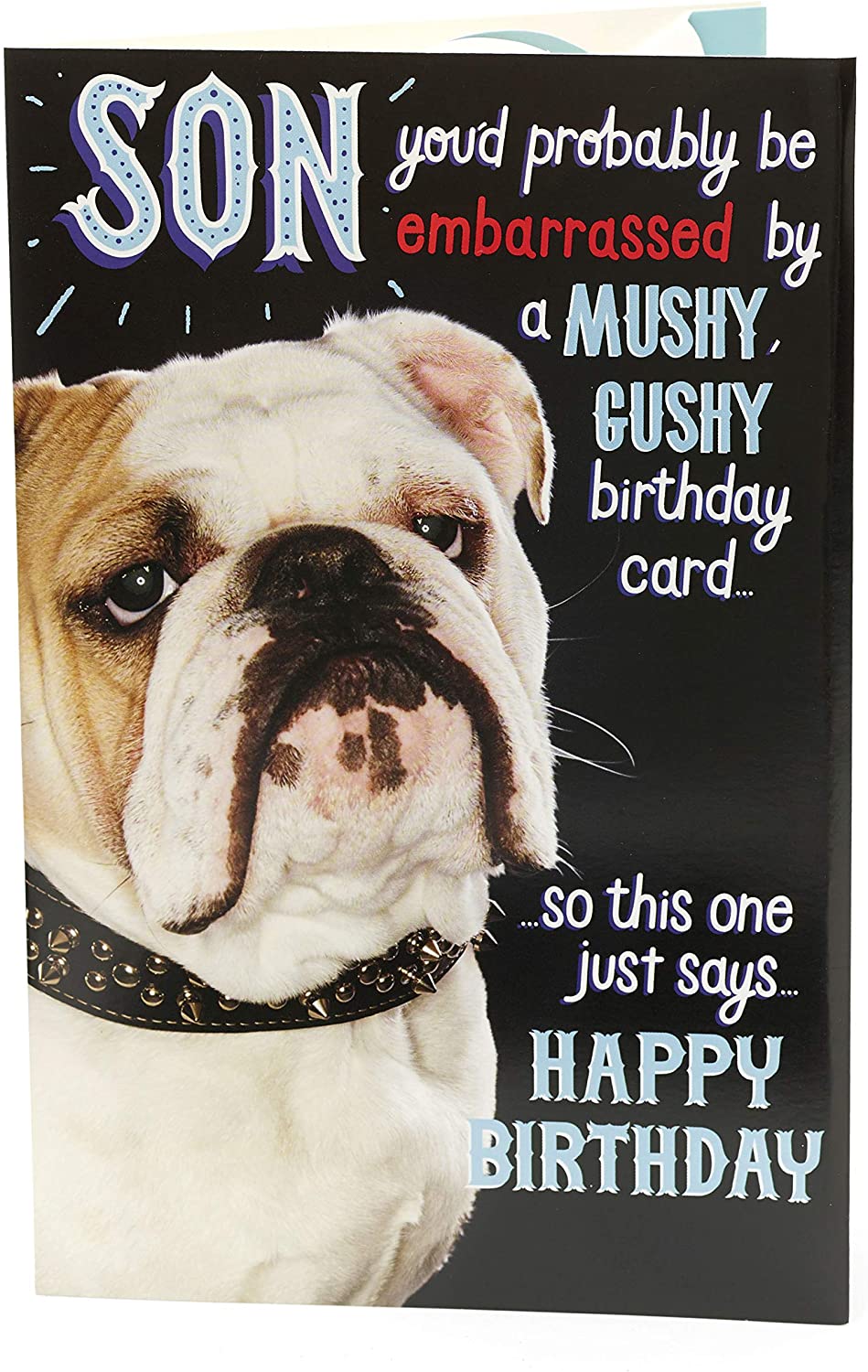 UK Greetings Birthday Card for Son - Funny Design, Dog Design, 149mm x 229mm - Image 3