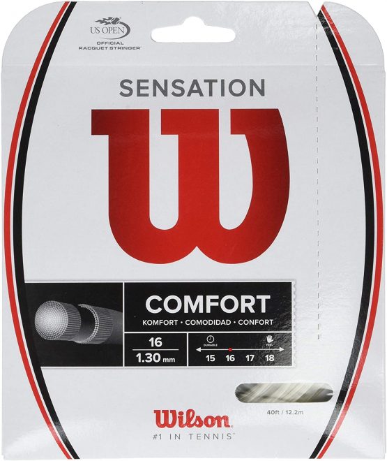 Wilson Sensation Tennis Racket String 15 G/1.35 mm, Comfort