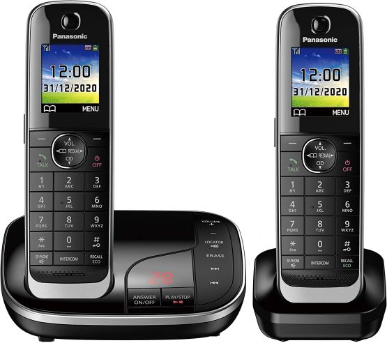 Panasonic KX-TGJ322EB Twin Handset Cordless Home Phone with Nuisance Call Blocker and LCD Colour Display - Black - Image 2