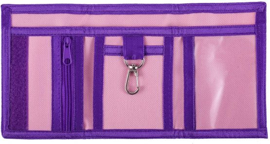 RFID Blocking Wallet for Kids / Slim Cartoon Wallet with Zippered Pocket / Trifold Canvas Outdoor Sports Wallet , Unicorn - Image 2